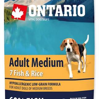 Ontario Adult Medium 7 Fish & Rice 12kg