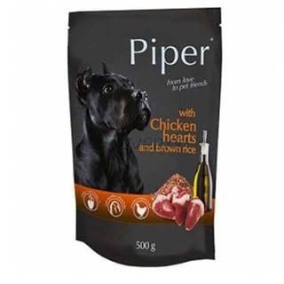 Piper  Dog Kapsička Kuracie srdcia a hnedá ryža 500 g značky Piper
