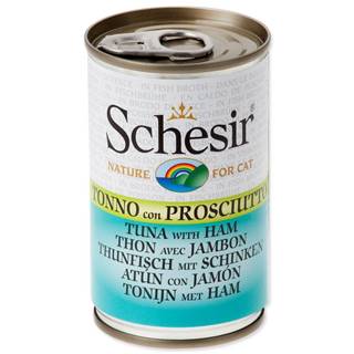 Schesir  Konzerva Cat tuniak + šunka - 140 g značky Schesir
