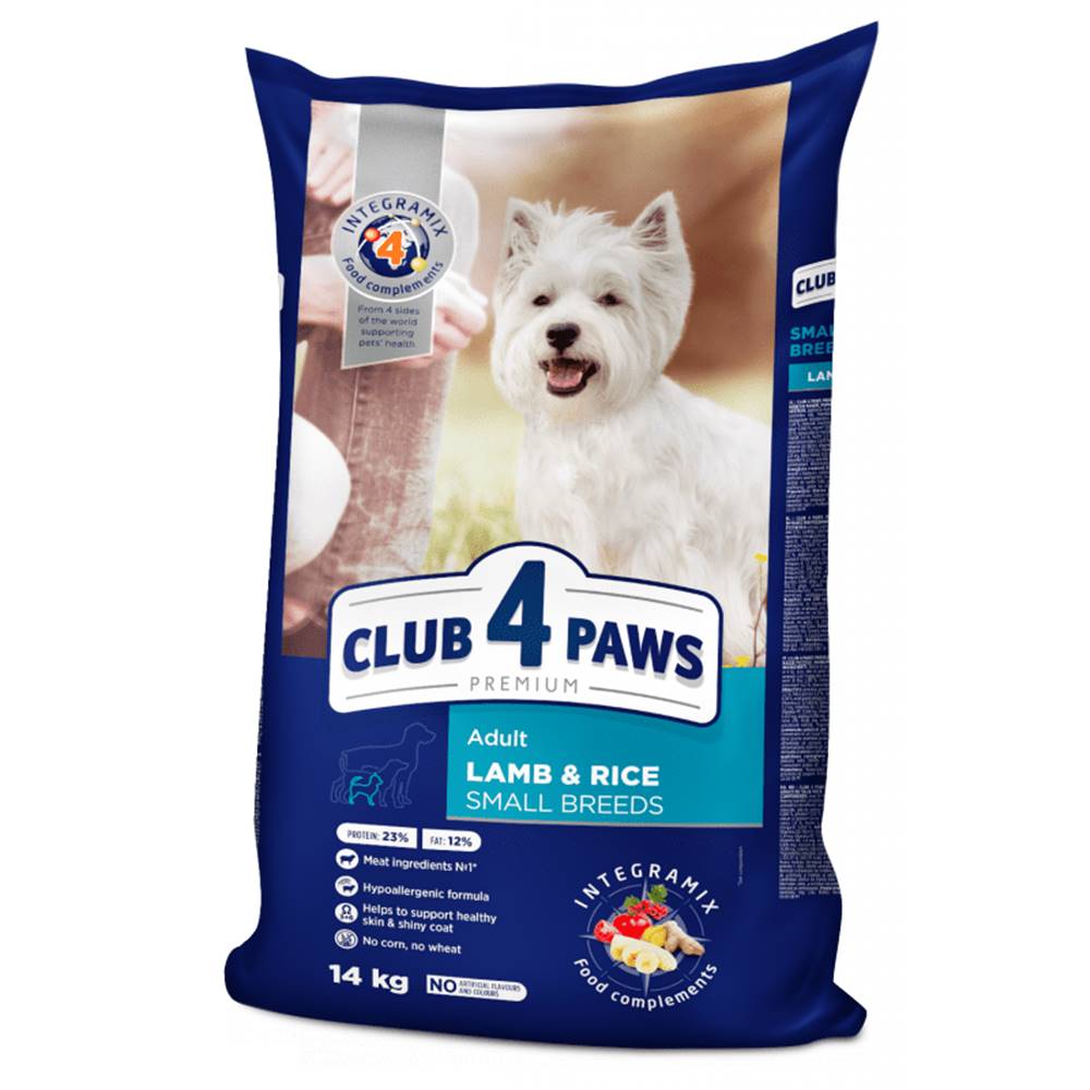 Club4Paws Premium  14 kg Hypoalergenne pre psov malých plemien jahňacina a ryža značky Club4Paws Premium