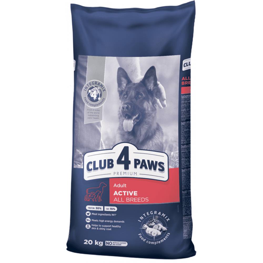 Club4Paws Premium  Active pre psov s vysokou aktivitou 20 kg značky Club4Paws Premium