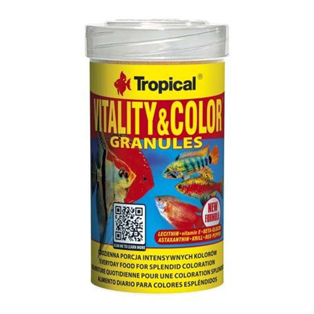TROPICAL  Vitality&Color Granules 1000ml/550g granulované krmivo s vyfarbujúcim a vitalizujúcim účinkom značky TROPICAL