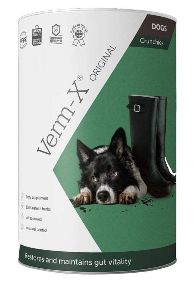 Verm-X  Prírodné granule proti črevným parazitom pre psov 100 g značky Verm-X