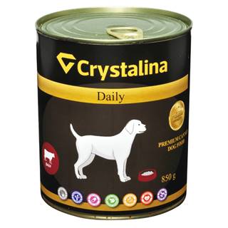 Crystalina Daily canned dog food - konzerva z hovädzieho mäsa 850g
