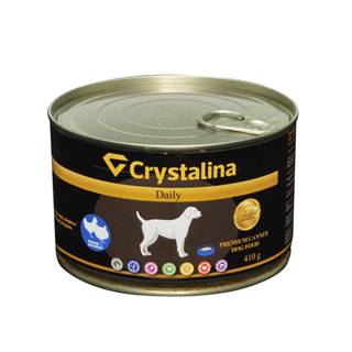 Crystalina Daily canned dog food - konzerva z morčacieho a kuracieho mäso 410g