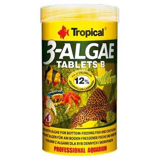TROPICAL  3-Algae Tablets B 250ml/150g 830ks tabletové krmivo s riasami pre sladkovodné a morské ryby značky TROPICAL