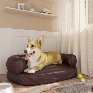 Vidaxl Ergonomický penový matrac pre psa hnedý 60x42 cm umelá koža