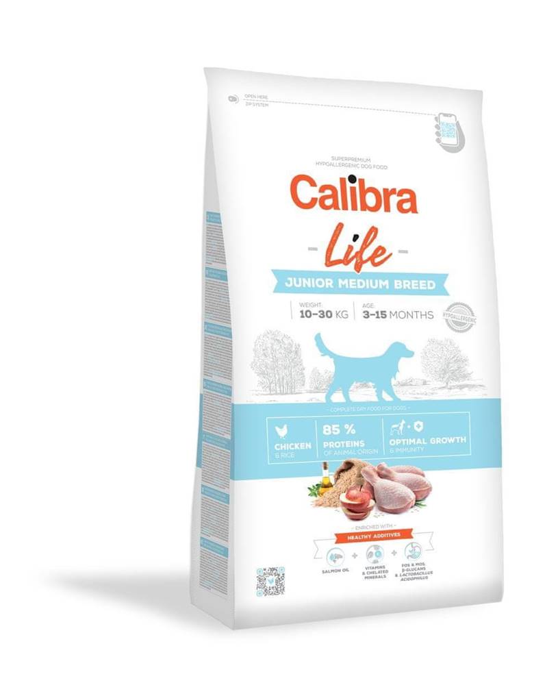 Calibra  Dog Life Junior Medium Breed Chicken 12 kg značky Calibra