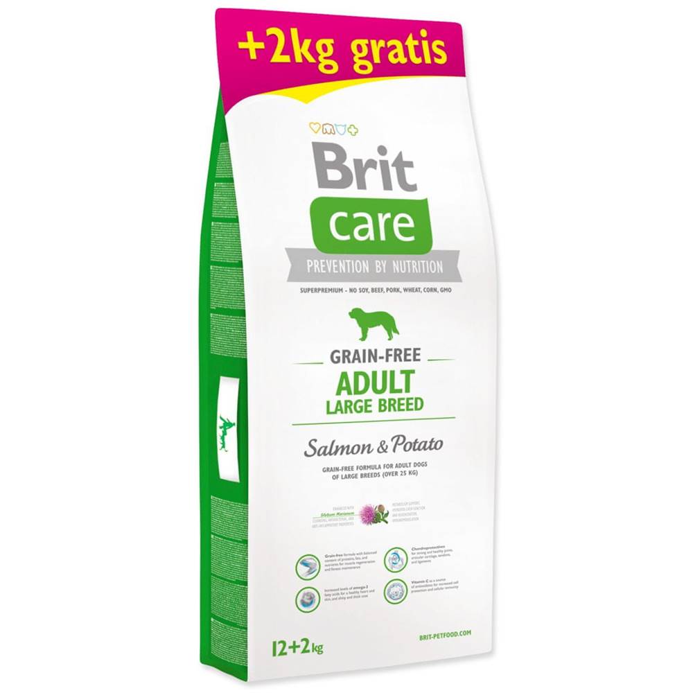 Brit  Care Dog Grain-free Adult Large Breed Salmon & Potato - 12+2 kg značky Brit