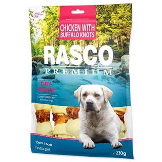 RASCO  Pochúťka Premium byvolí uzle obalené kuracím mäsom 6 cm - 230 g značky RASCO