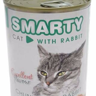 Smarty Cat Králik chunks,  konzerva 410 g