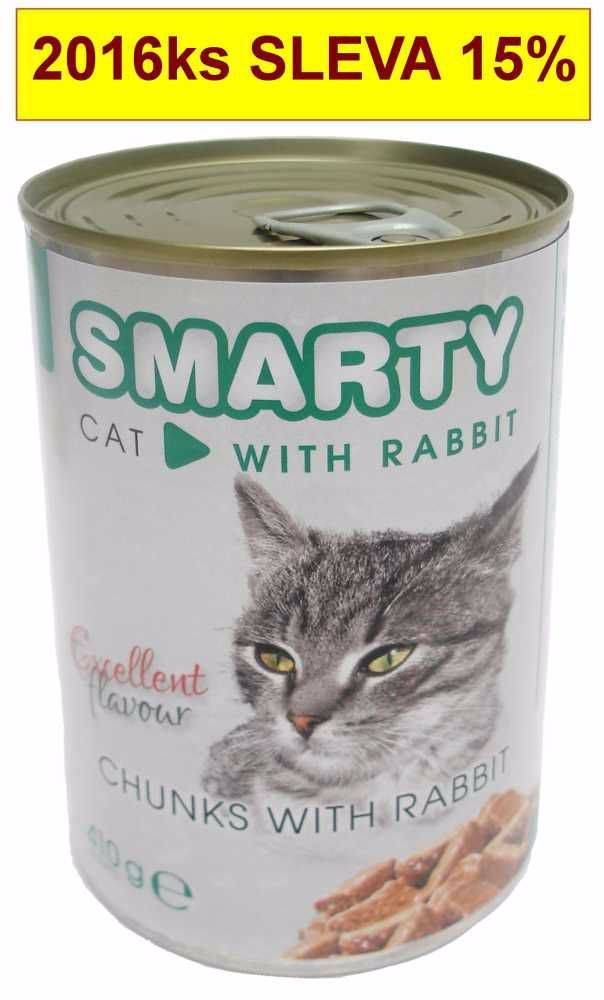 Smarty  Cat Králik chunks,  konzerva 410 g značky Smarty