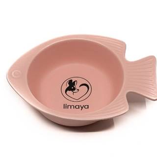 limaya  keramická miska rybka pre psy a mačky ružová značky limaya