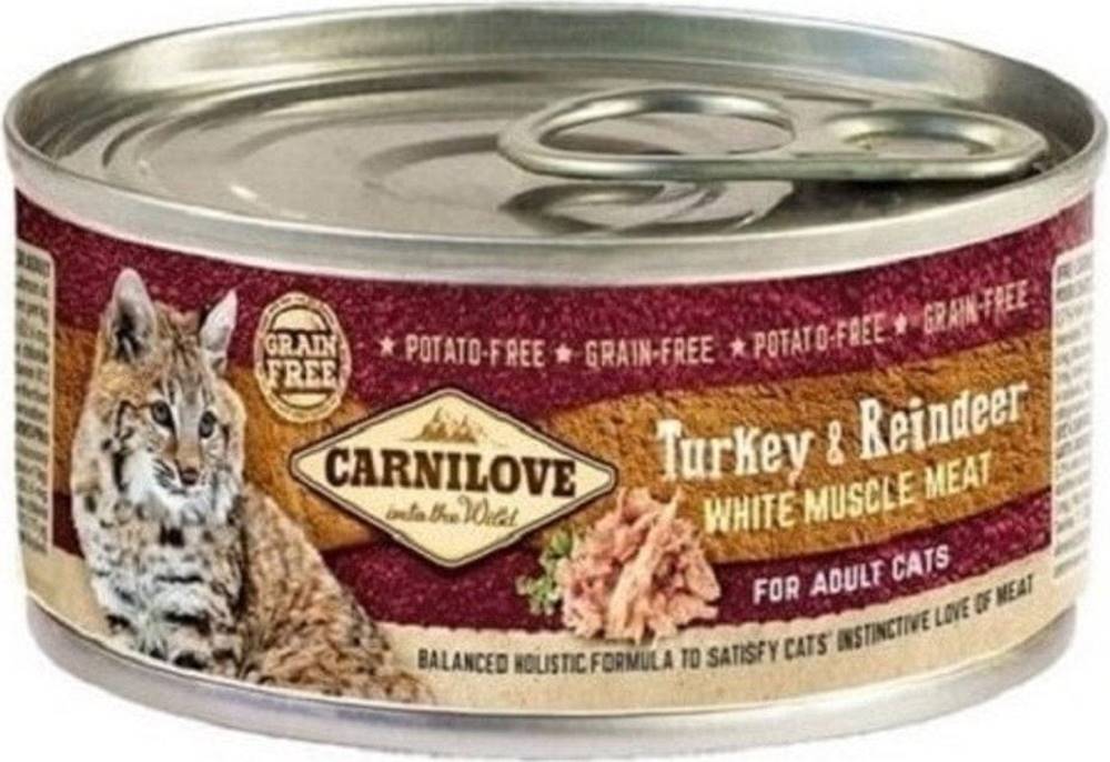 Carnilove  Konzerva  WMM Turkey & Reindeer for Adult Cats 100g značky Carnilove
