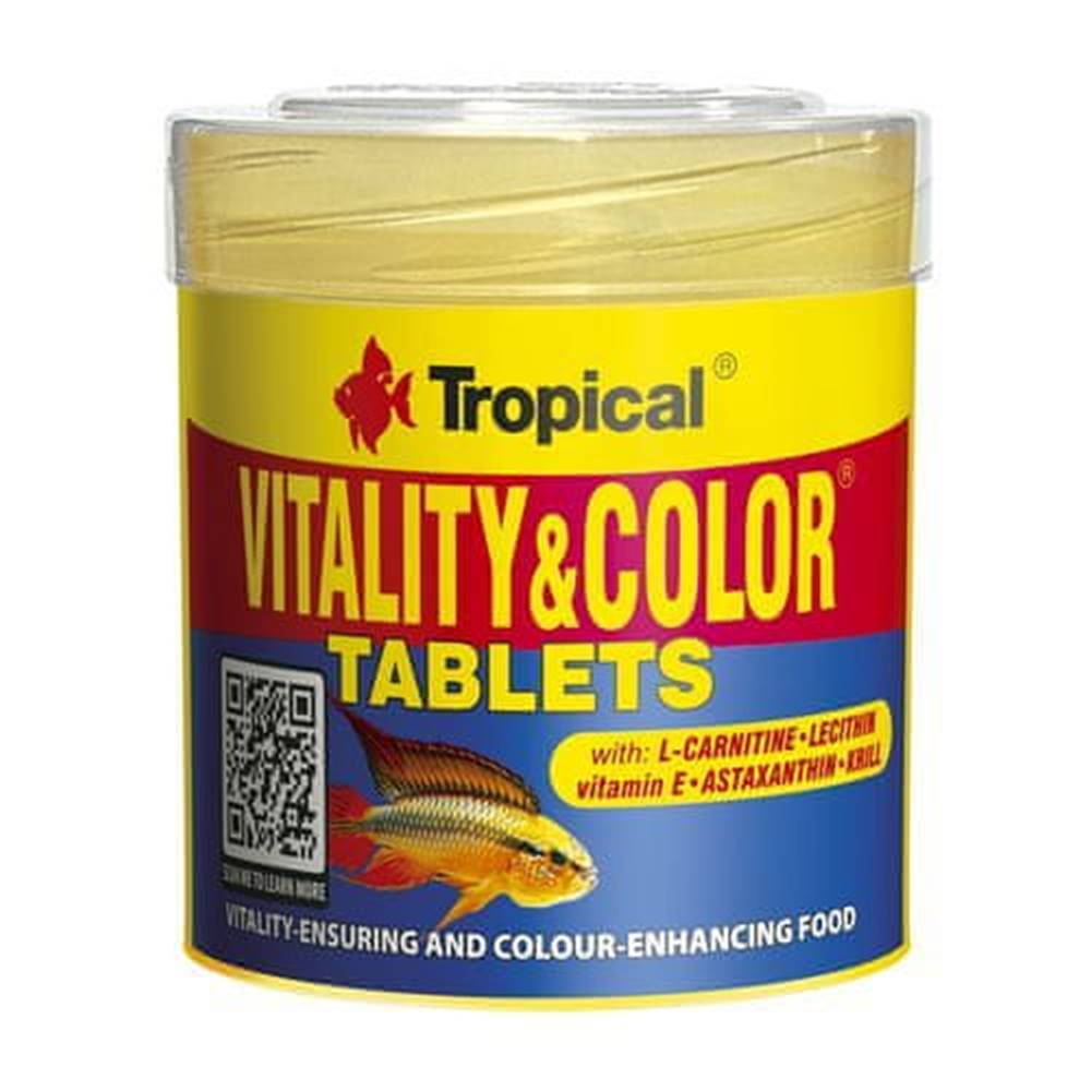 TROPICAL  Vitality&Color Tablets 50ml/36g 80ks tabletované krmivo s vyfarbujúcim účinkom značky TROPICAL