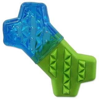 Dog Fantasy Hračka Kosť chladiaca zeleno-modrá 13, 5x7, 4x3, 8cm