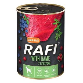 RAFI  paštéta so zverinou,  čučoriedkami a brusnicami 400g - konzerva značky RAFI