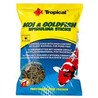 TROPICAL Koi&Goldfish Spirulina Sticks 1l/90g plávajúce krmivo pre ryby do jazierka