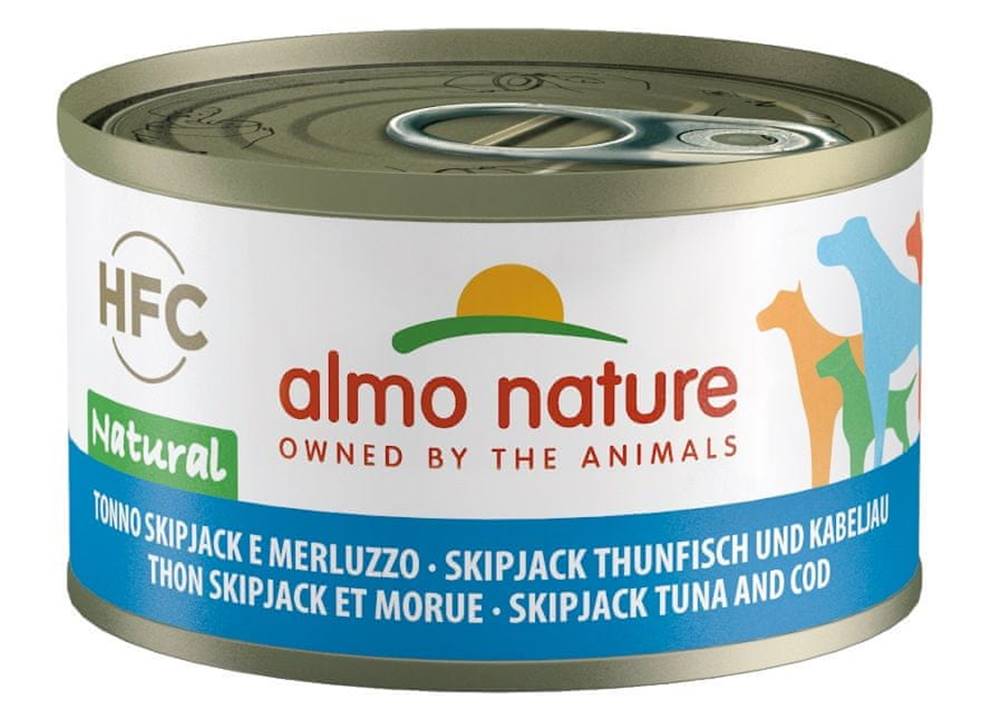 Almo Nature  HFC DOG tuniak a treska 24 x 95 g značky Almo Nature