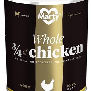 MARTY konz. pre psov Signature-celej 3/4 kurčaťa 800 g