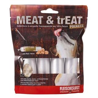 Meat Love  Odmeny pre psov v tvare salámy Meat and trEAT 100% konské mäso 4x40g značky Meat Love