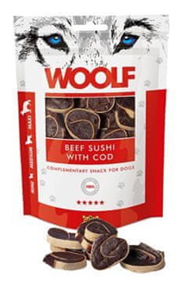 Woolf  pochúťka beef sushi with cod 100g značky Woolf