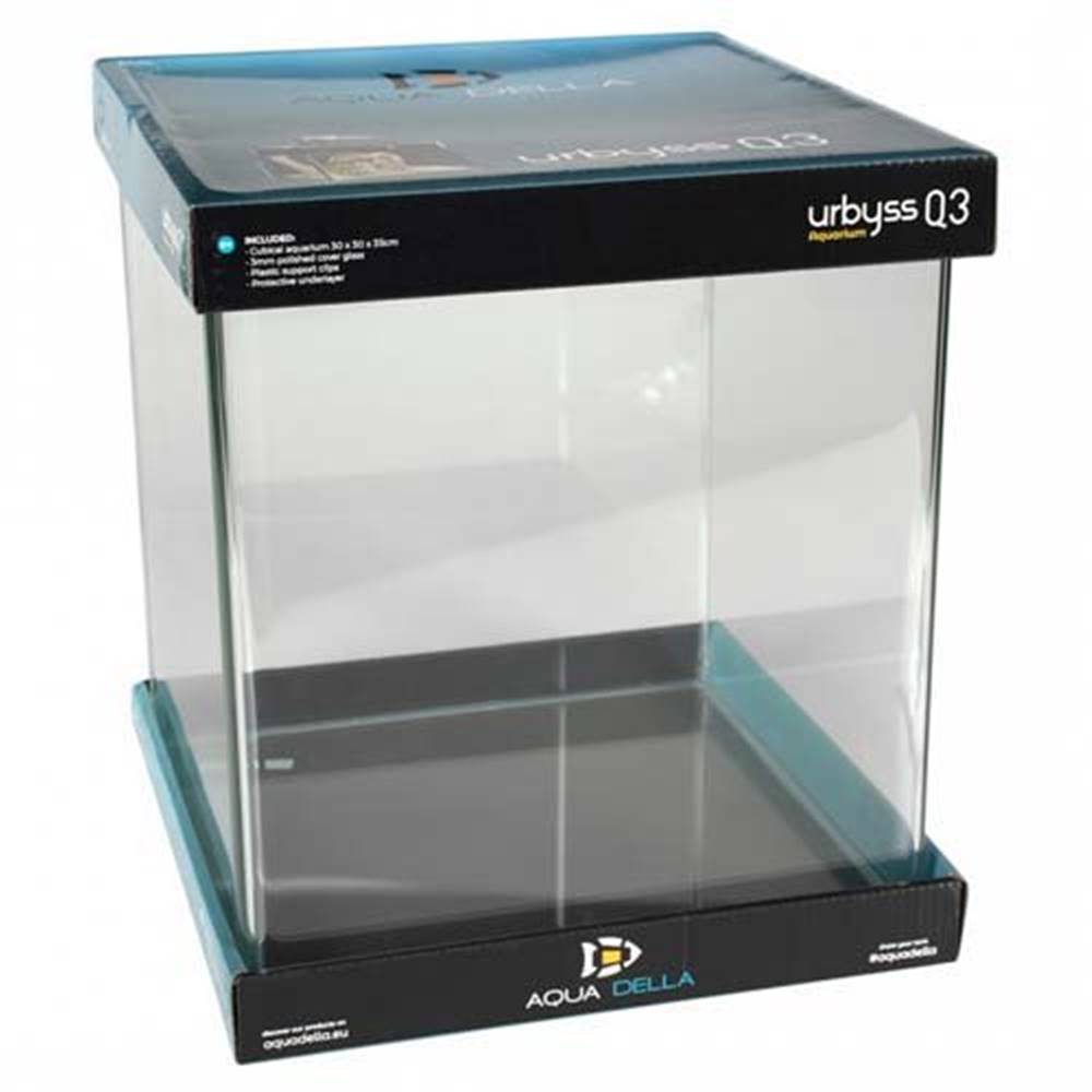 EBI  URBYSS Nano akvárium Q3 30x30x35cm zaoblenými prednými rohmi z extrémne číreho skla značky EBI